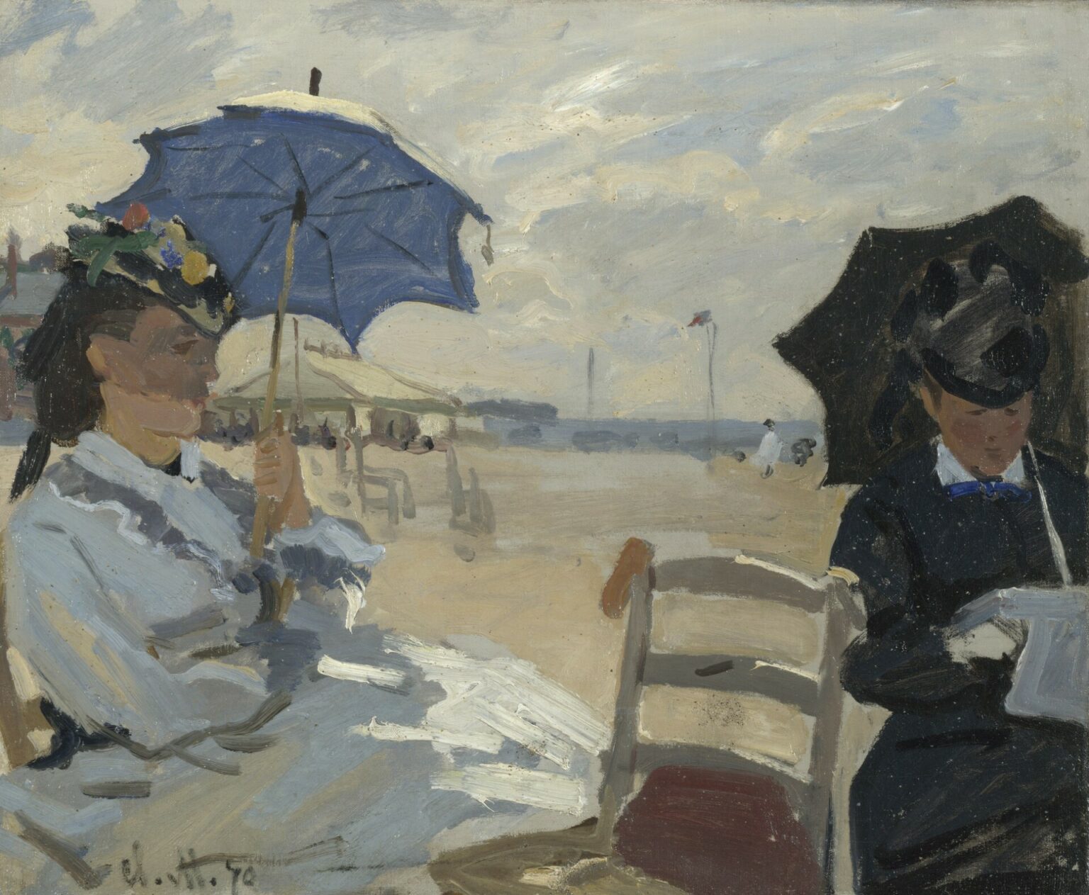 Monet La playa de Trouville (1870)