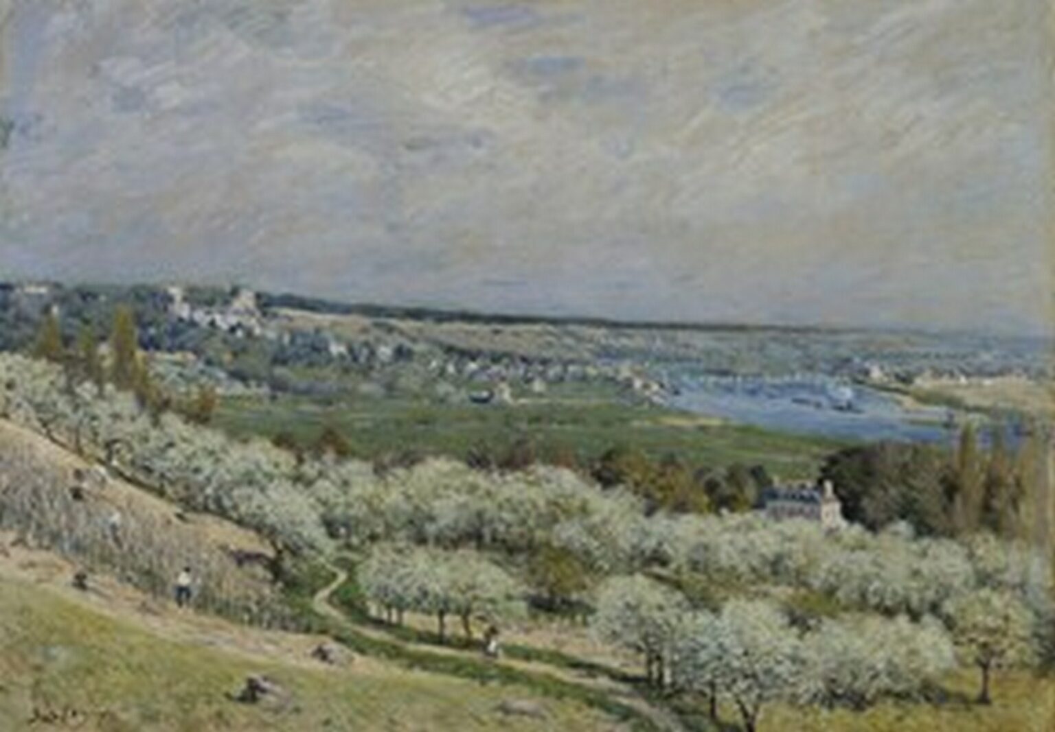 Sisley La terraza de Saint-Germain en primavera (1875)