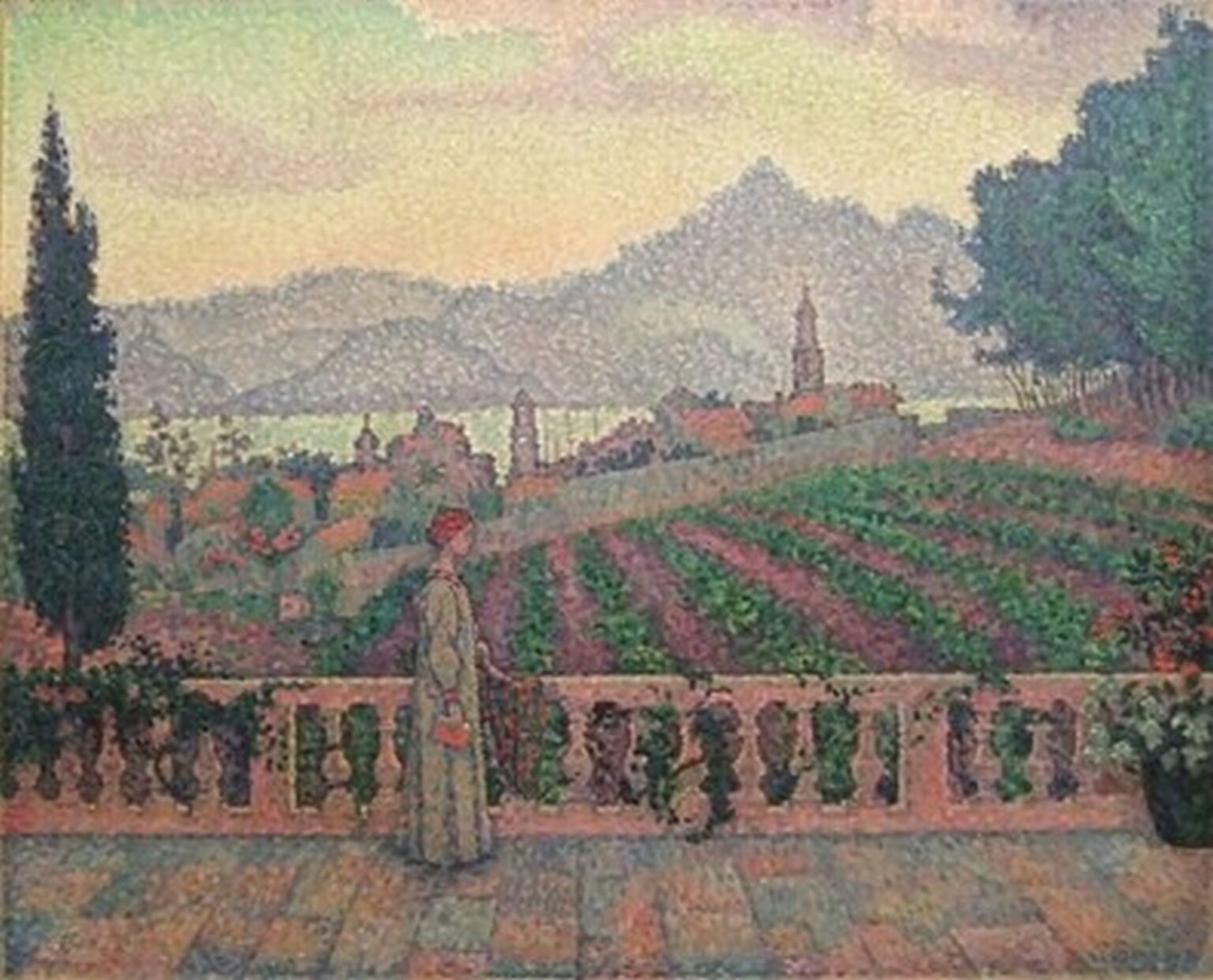 Signac Lady on the terrace (1898)