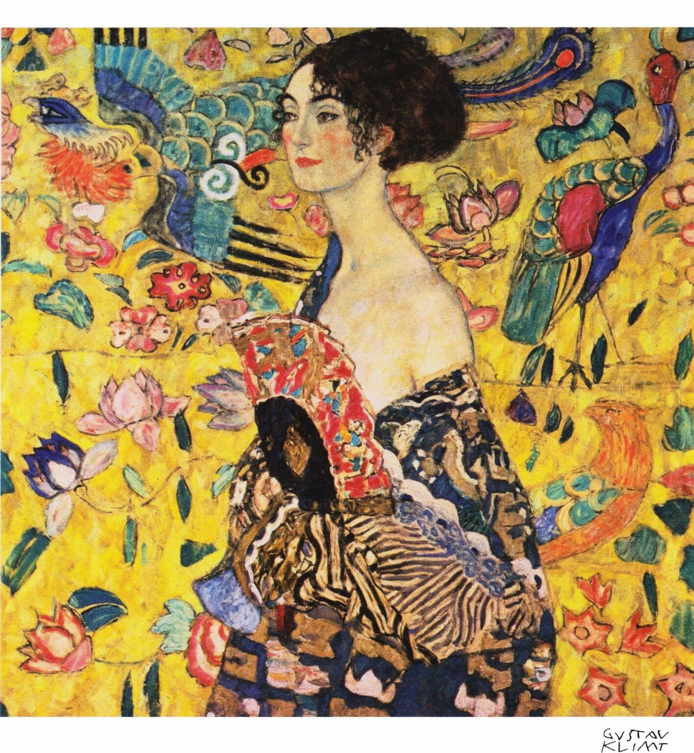 Klimt Lady with Fan (1917)