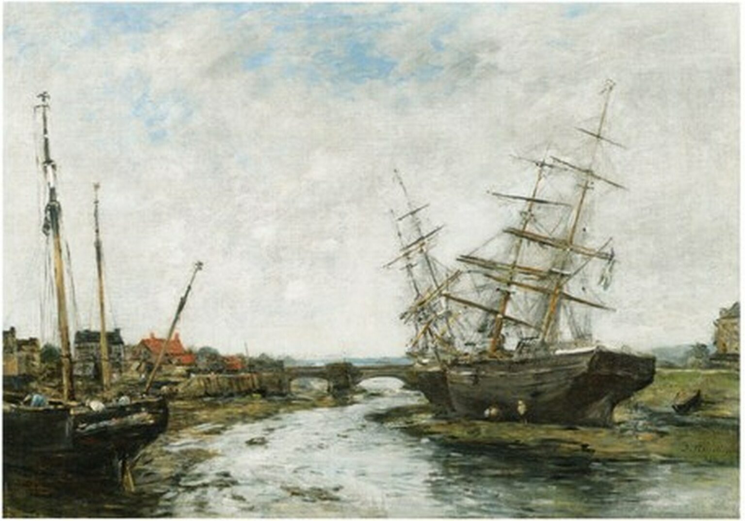 Boudin Las Touques. Marée basse (c. 1888-1895)