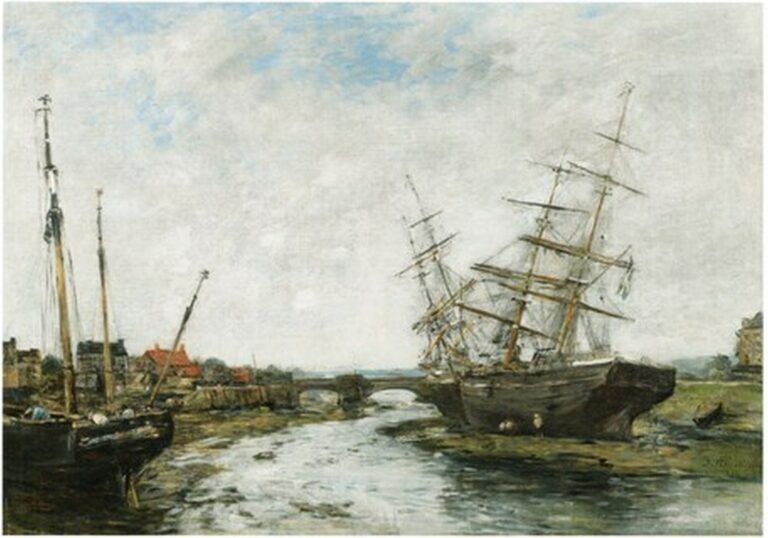 Boudin Las Touques. Marée basse (c. 1888-1895)