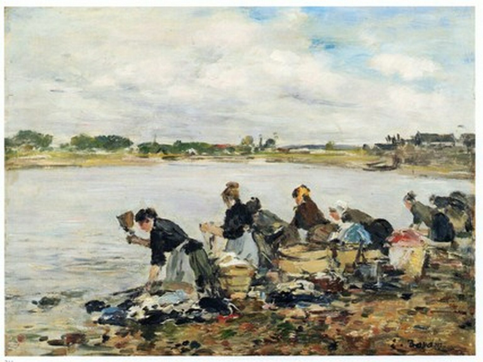 Boudin Laveuses au bord de la Touques (c. 1888-95)