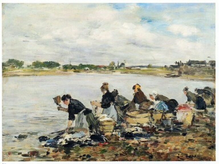 Boudin Laveuses au bord de la Touques (c. 1888-95)