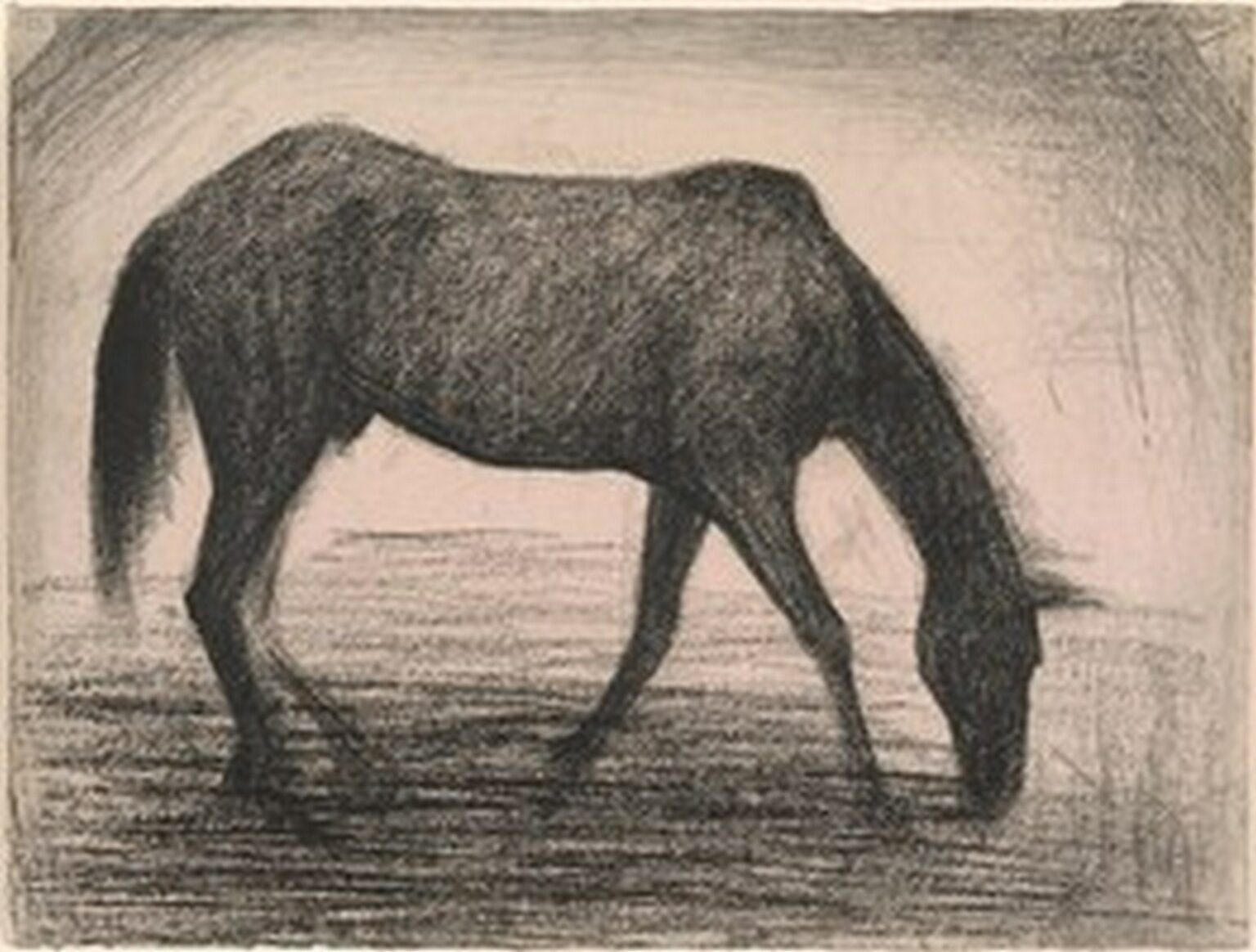 Seurat Le Cheval Noir (1882)