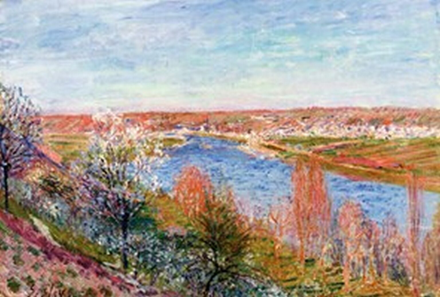 Sisley Le Village de Champagne au coucher du soleil (Avril, 1885)