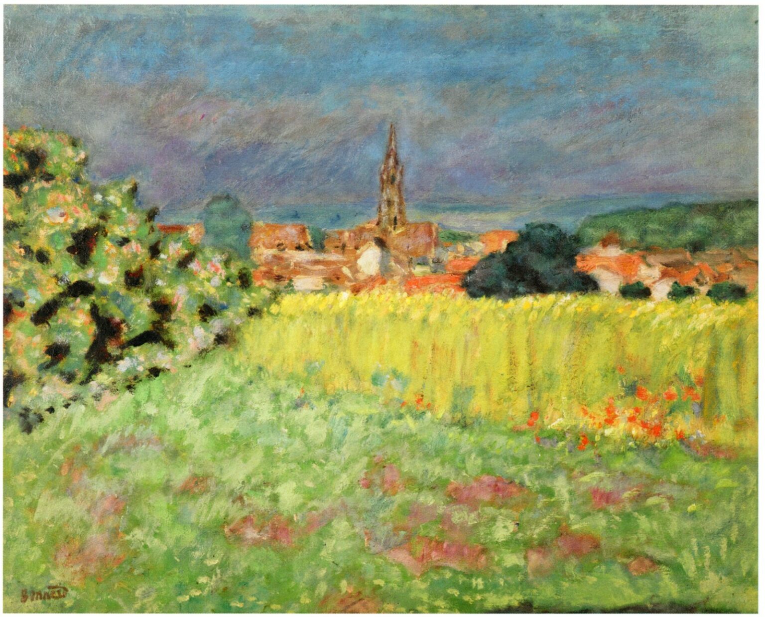 Bonnard Le champ de blé devant l'eglise (c. 1907)