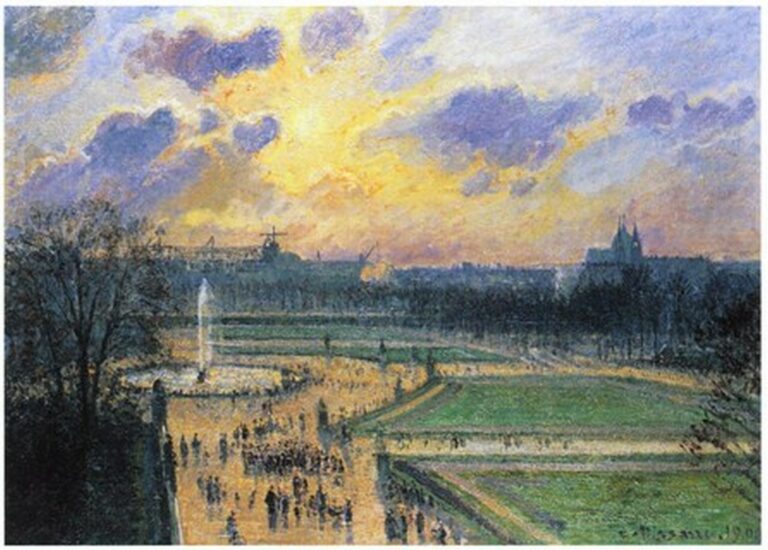 Pissarro Le jardin des Tuileries, après-midi, soleil (1900)