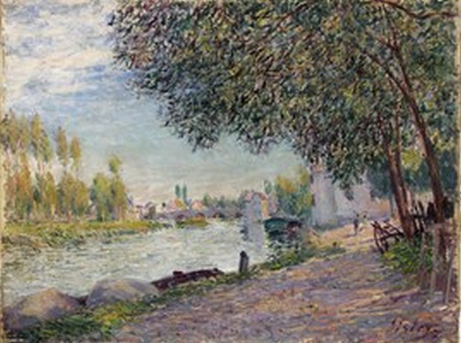Sisley Le port de Moret-sur-Loing, le soir (1884)