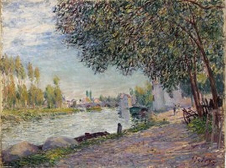 Sisley Le port de Moret-sur-Loing, le soir (1884)