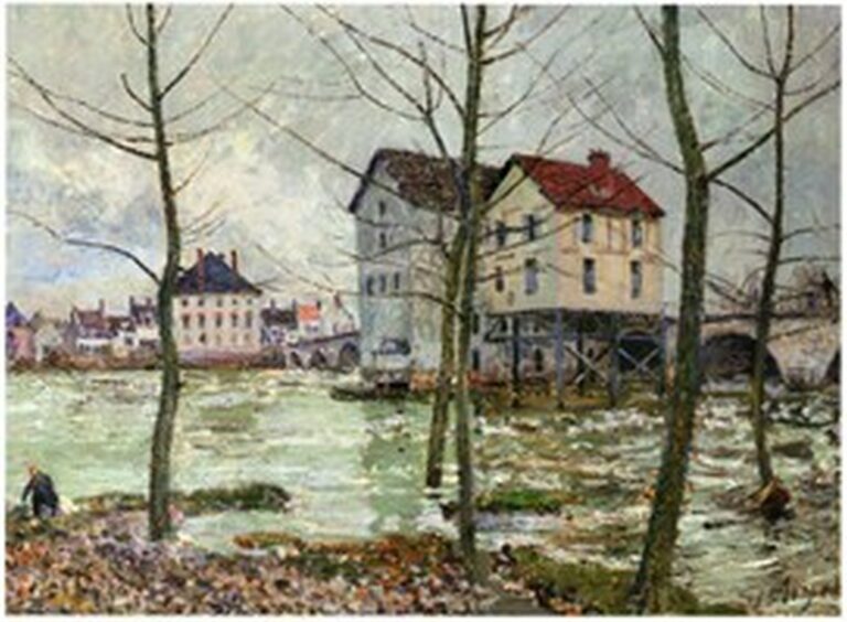Sisley Les moulins de Moret (Hiver, 1890)