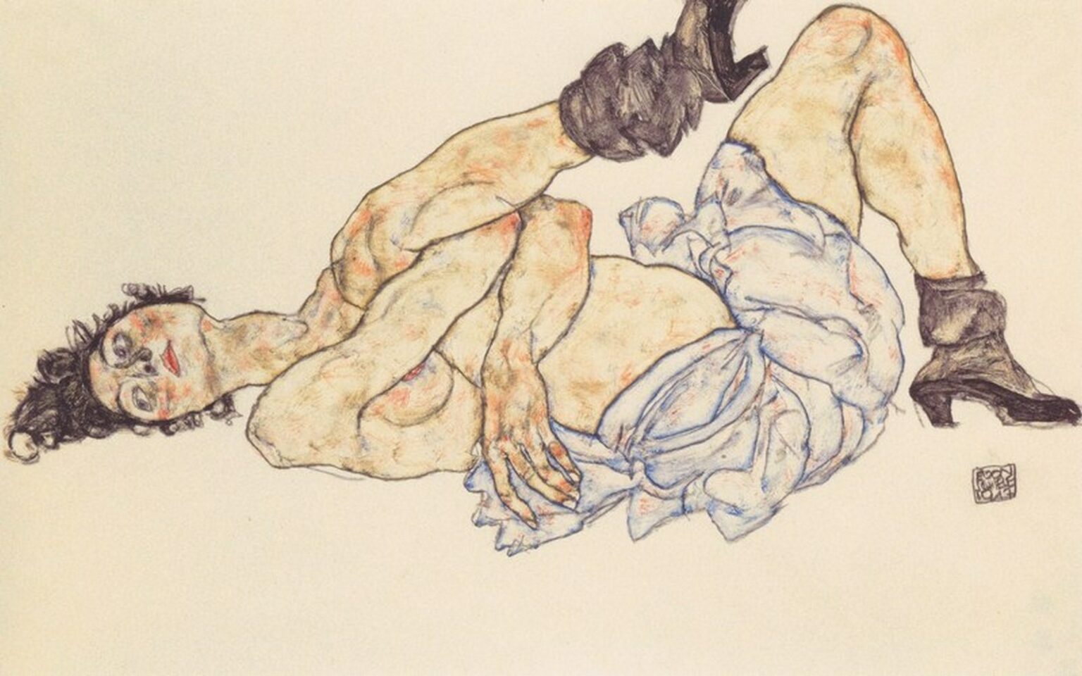 Schiele Liegender weiblicher (1917)