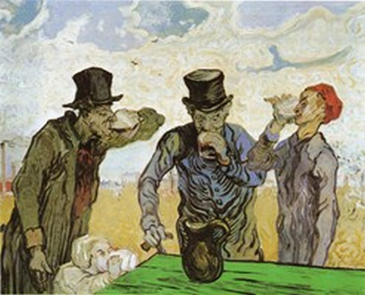 Van Gogh Los bebedores (1890)