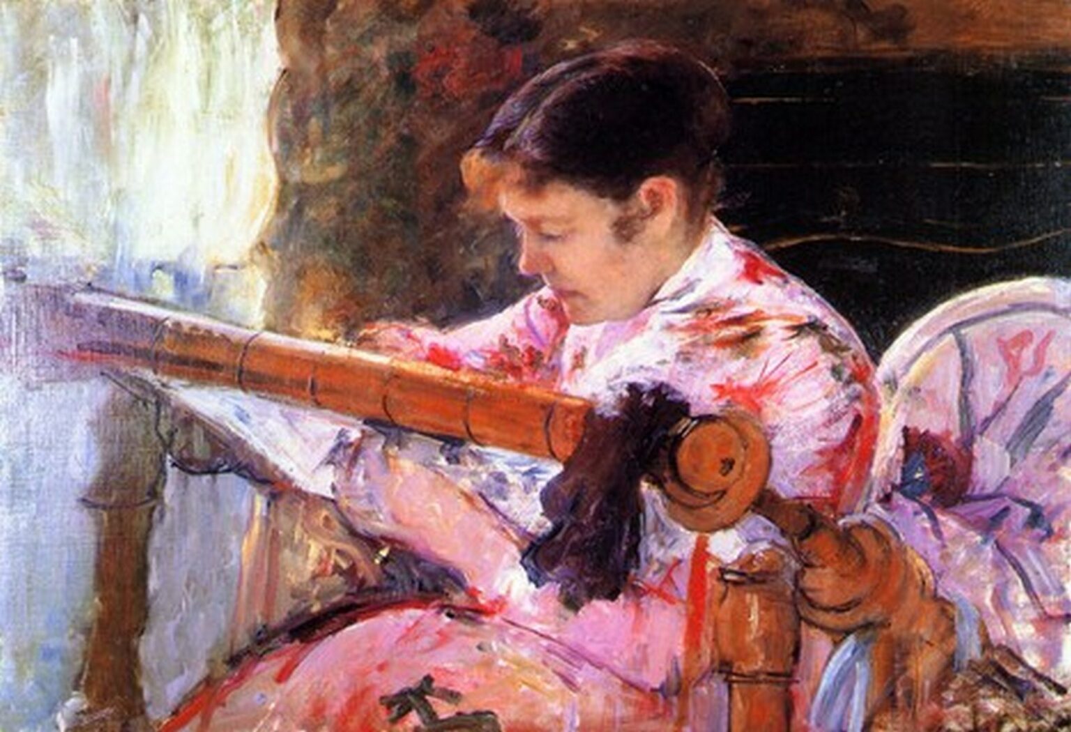 Cassatt Lydia at the tapestry loom (1881)