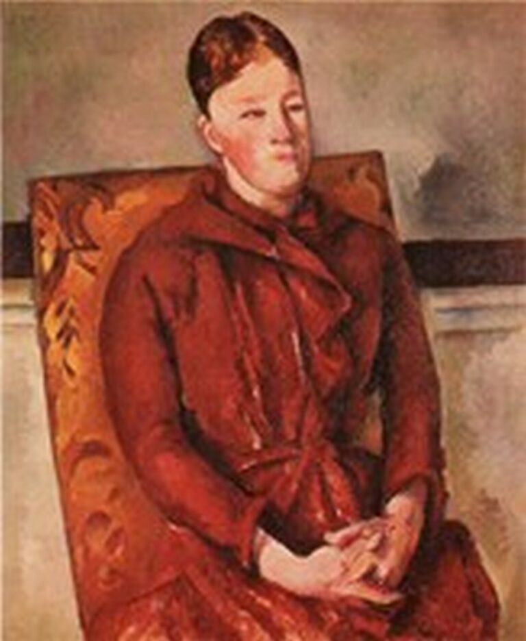 Cézanne Madame Cézanne en un sillón amarillo (1893-95)