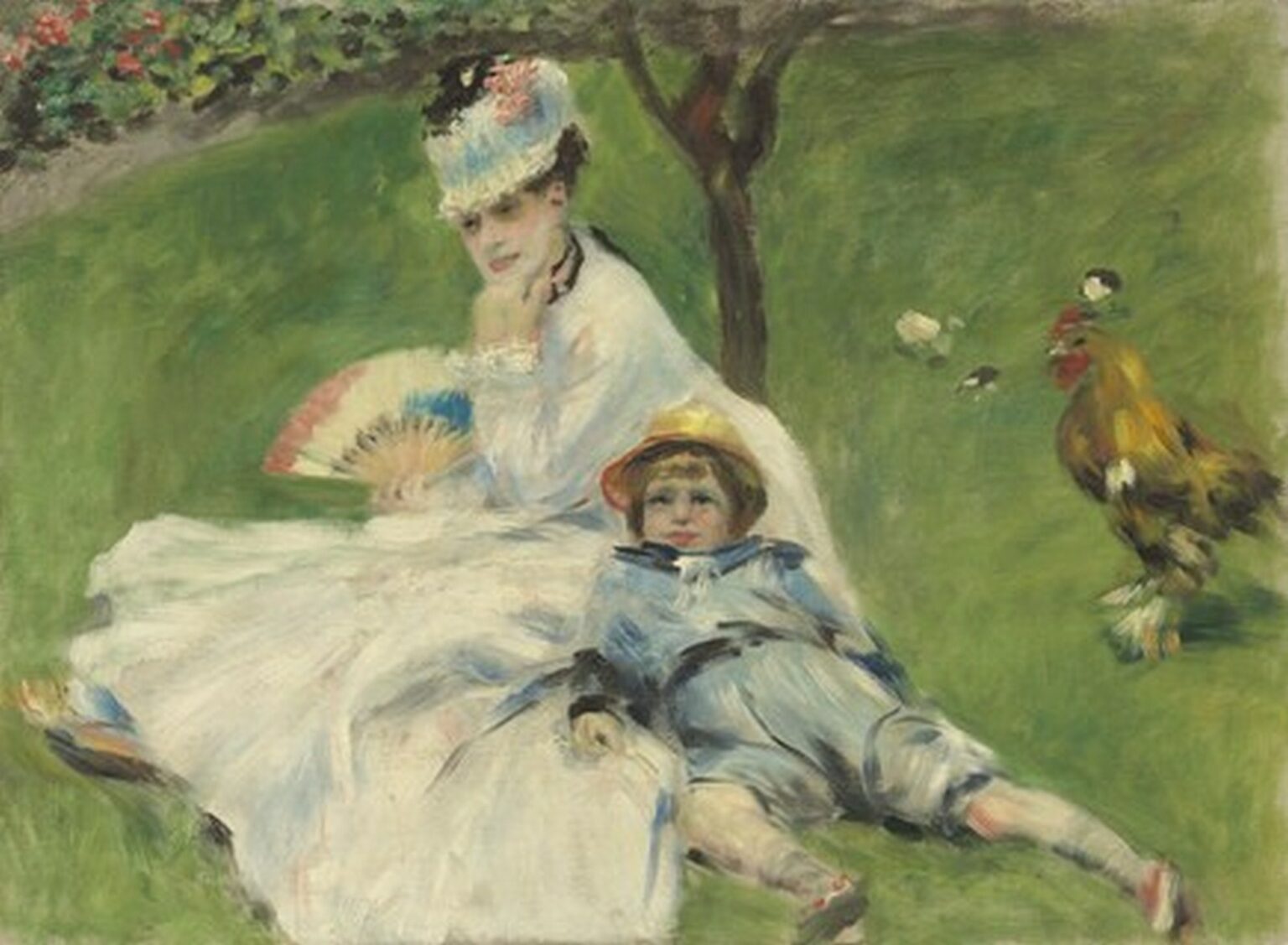 Renoir Madame Monet and Her Son (1874)
