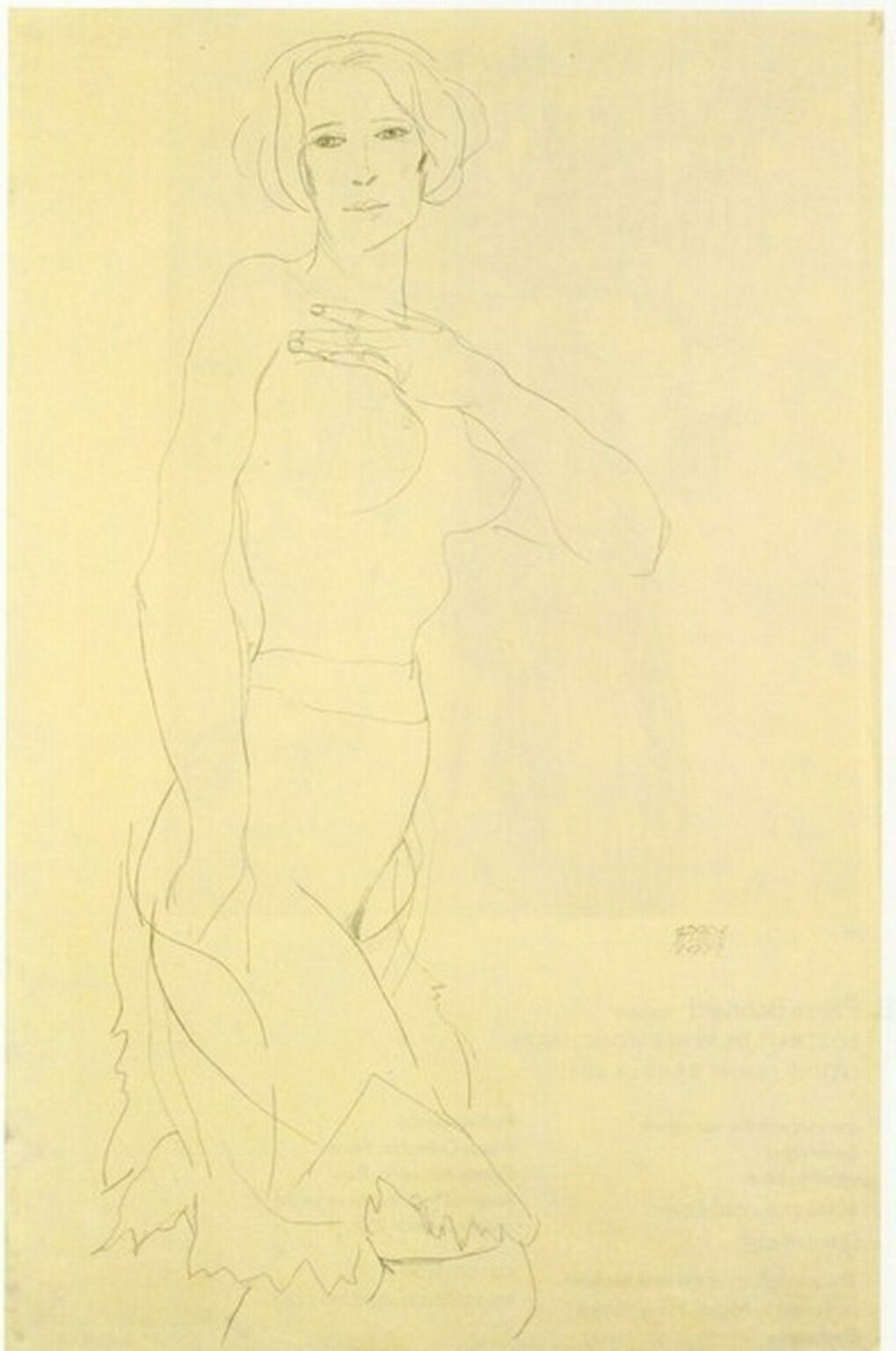 Schiele Mädchenakt (Female Nude, 1912)