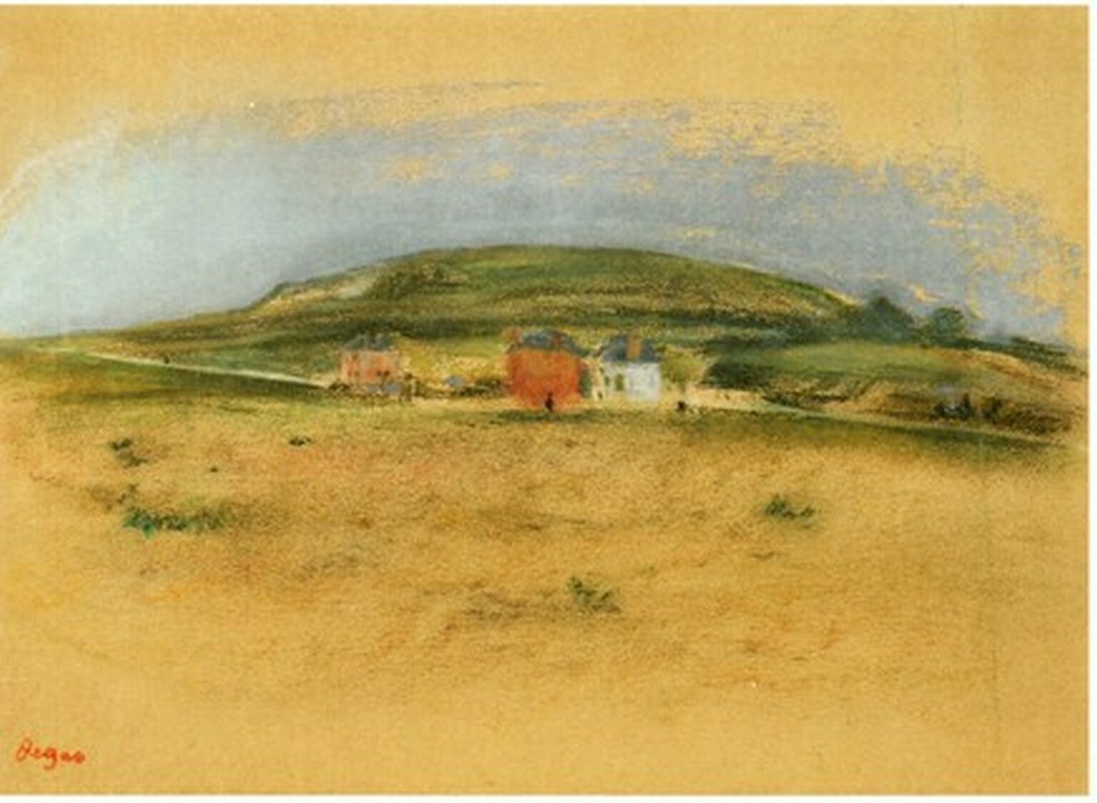 Degas Maisons au pied d'une falaise (c. 1869)