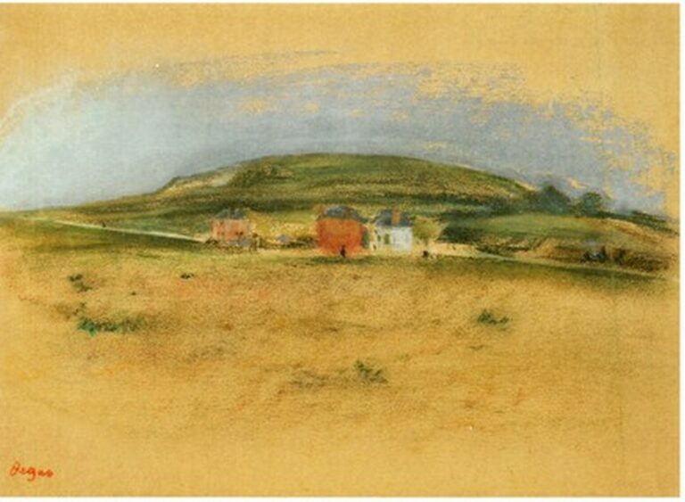 Degas Maisons au pied d'une falaise (c. 1869)