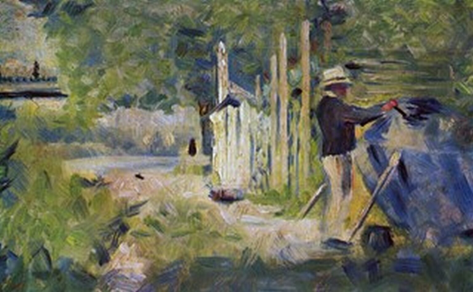 Seurat Man Cleaning His Boat