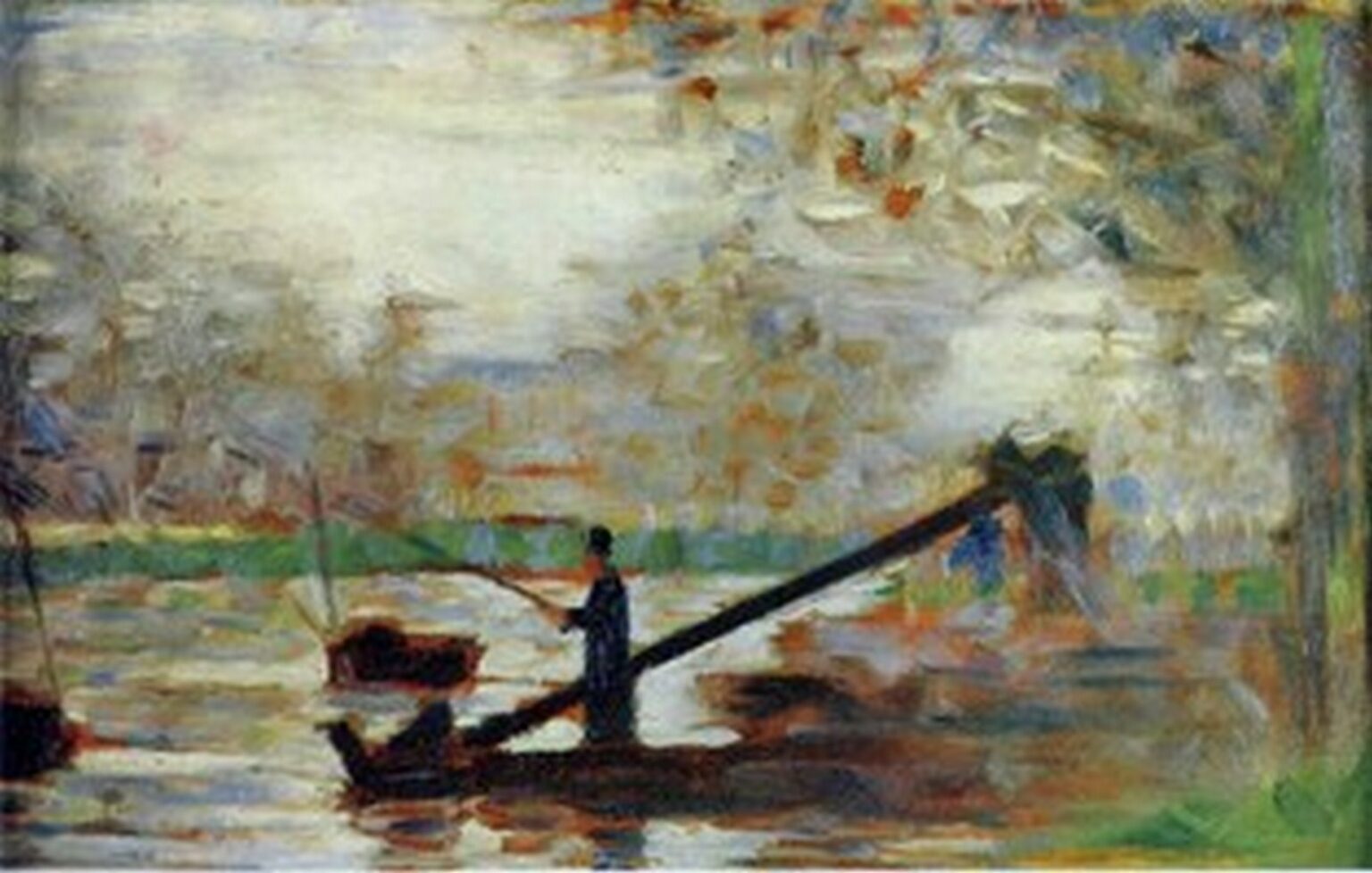Seurat Man Fishing From A Moored Boat