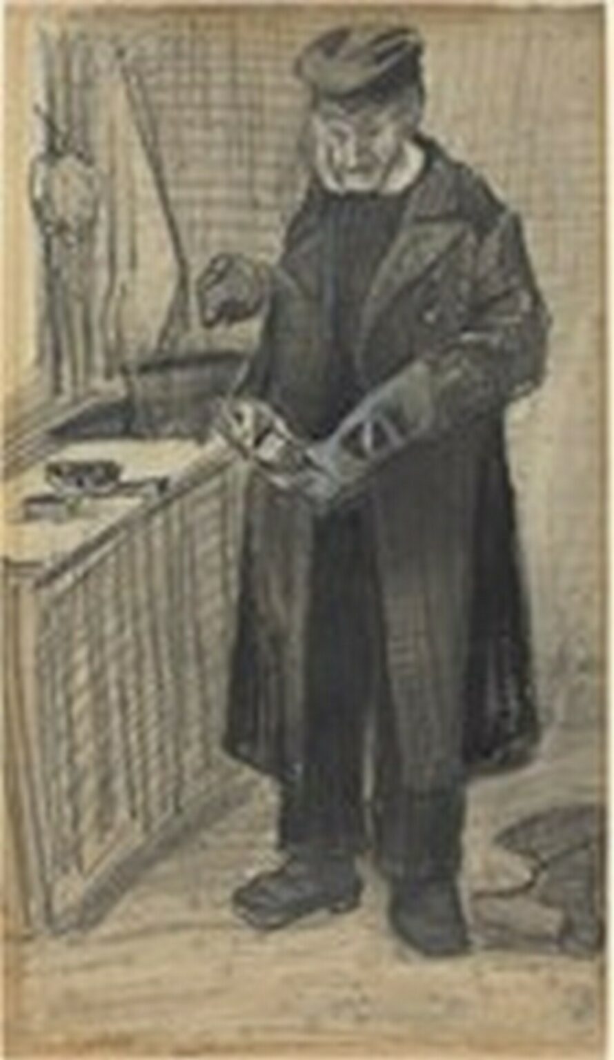 Van Gogh Man Polishing a Boot (1882)