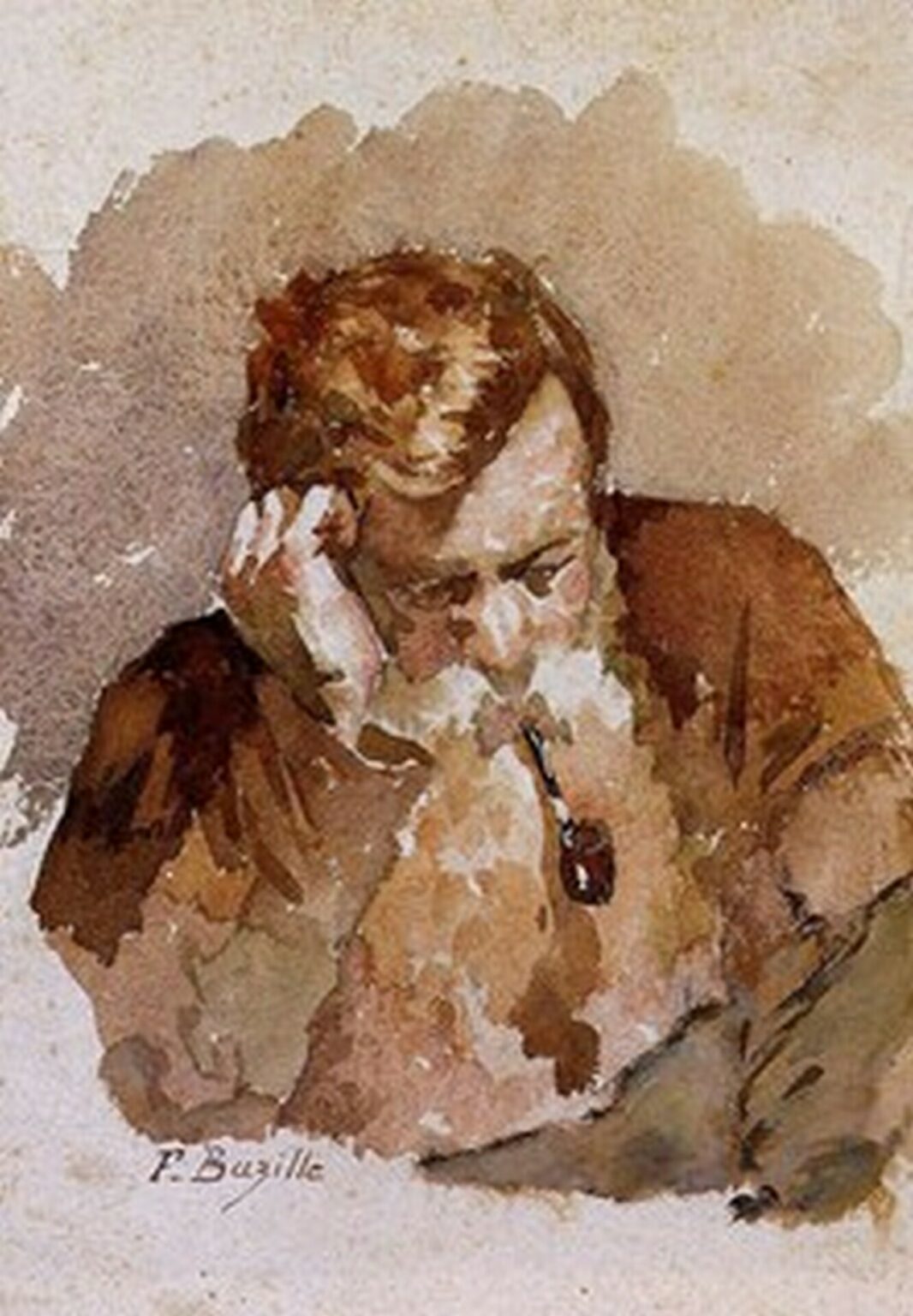 Bazille Man with pipe