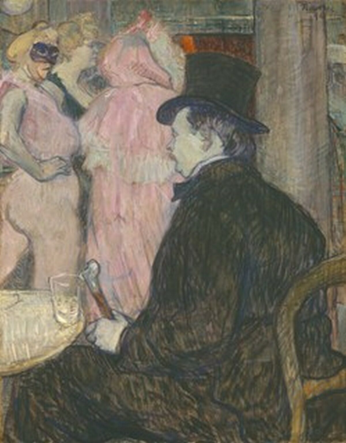 Toulouse-Lautrec Maxime Dethomas en el baile de la Ópera (1896)