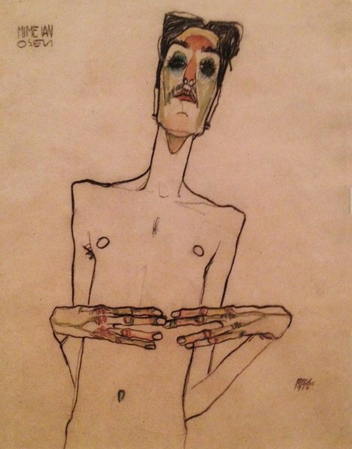 Schiele Mime Van Osen (1910)