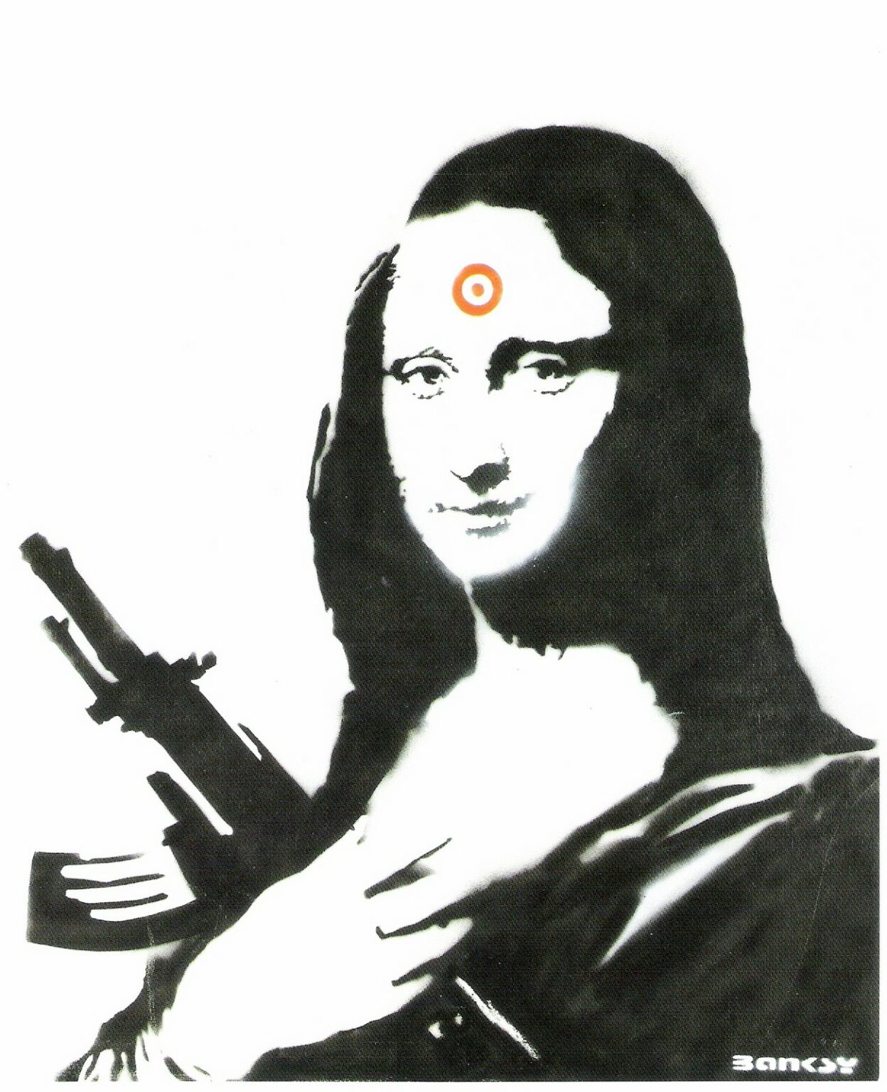 Banksy Mona Lisa with AK 47 (2000)