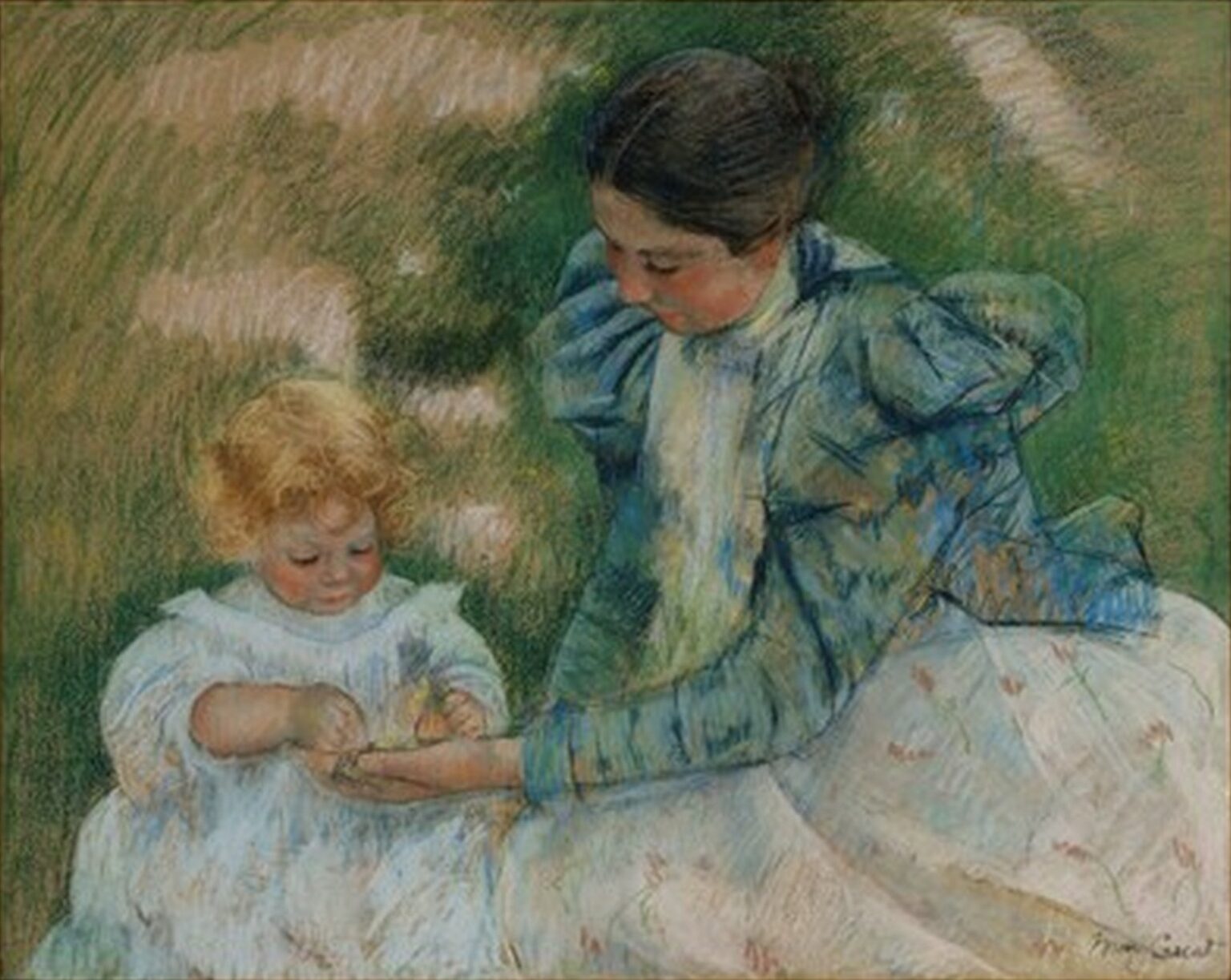 Cassatt Mother Playing with her Child (1899)