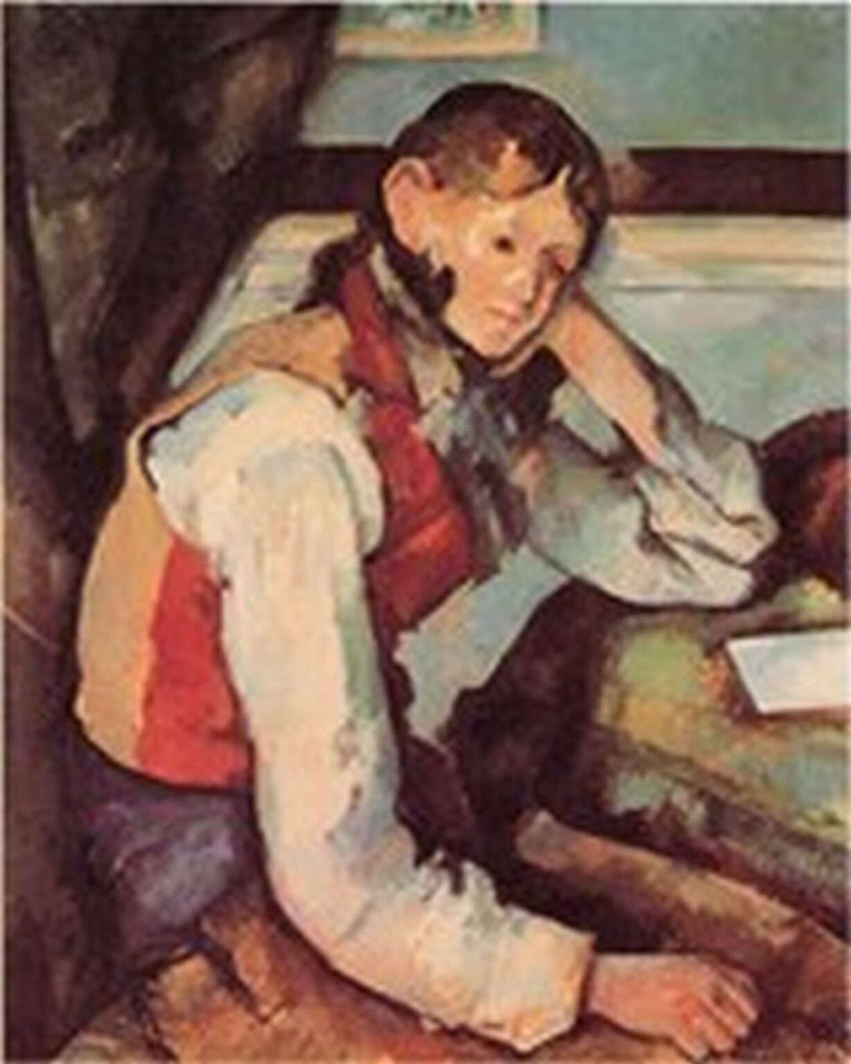 Cézanne Muchacho con chaleco rojo (1888-95)