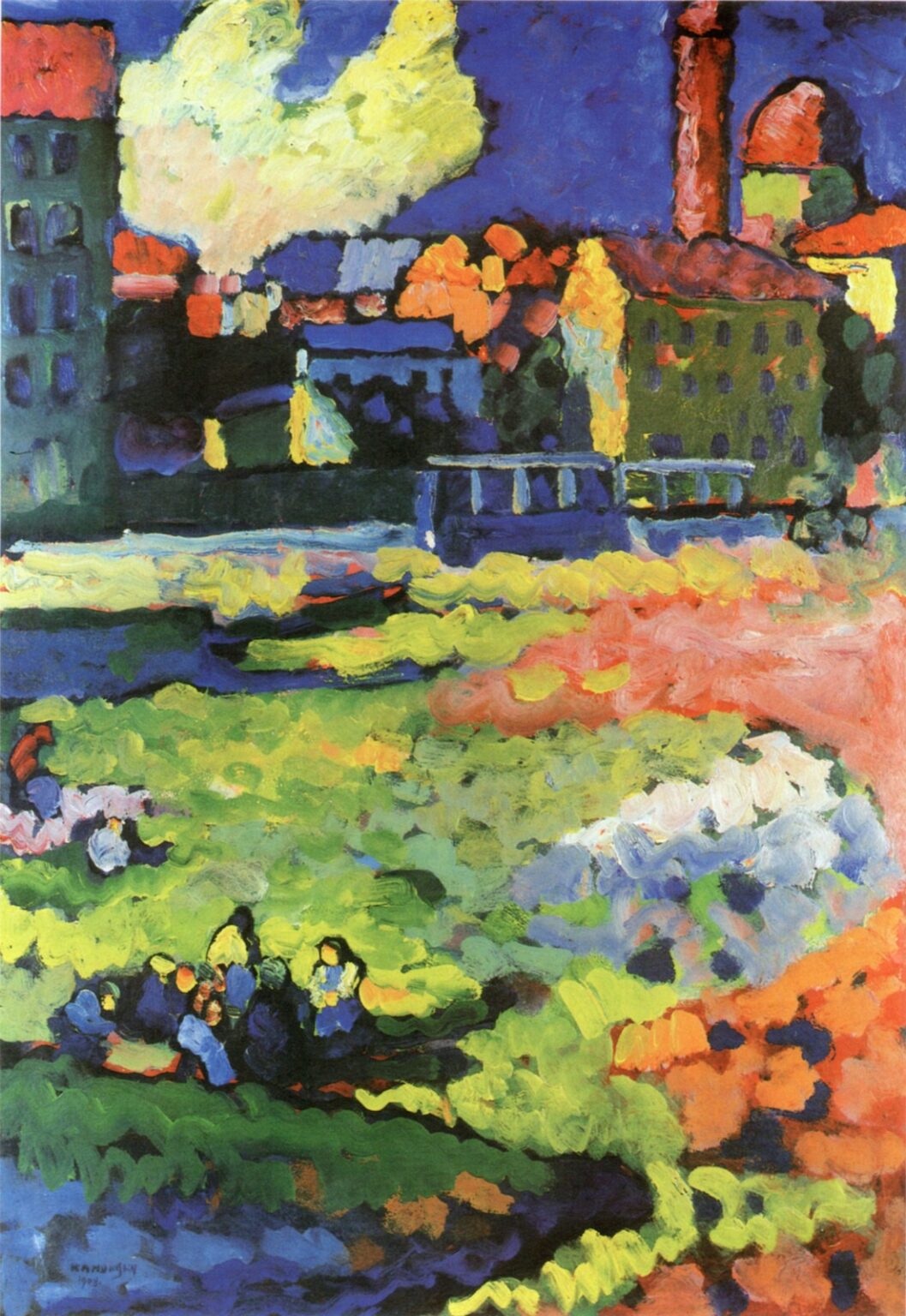 Kandinsky Munich-Schwabing with The Church of St. Ursula (1908)