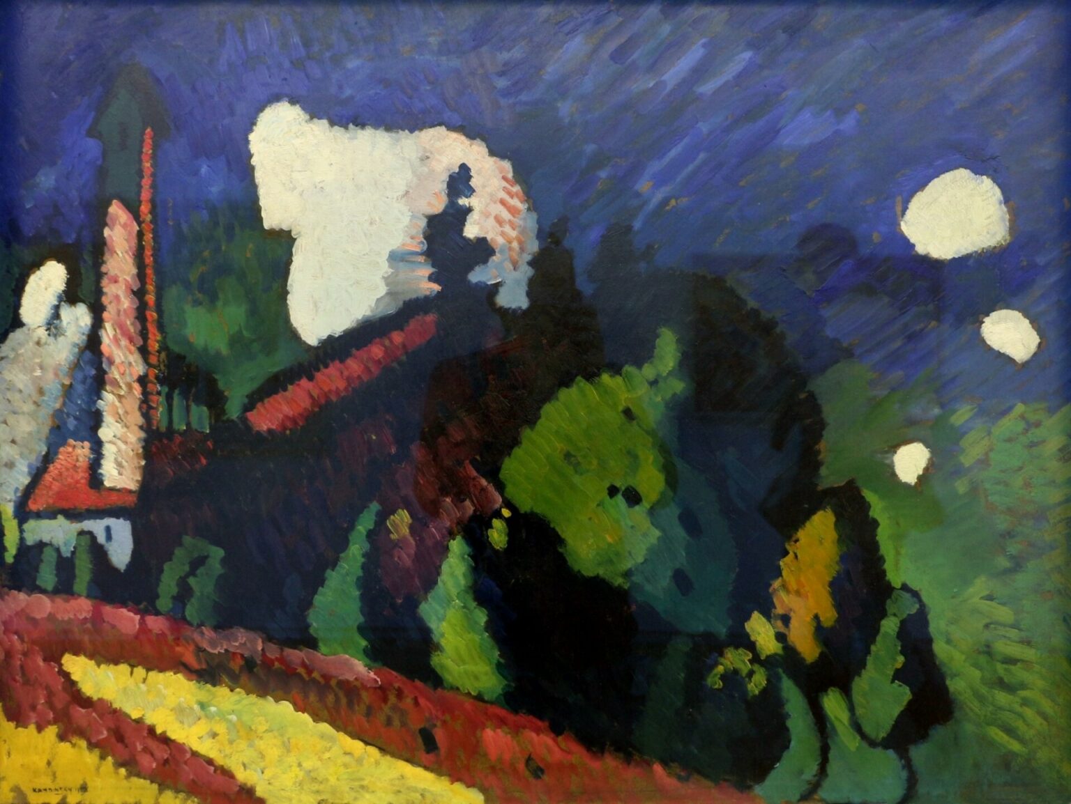 Kandinsky Murnau, Landscape with a Tower (1908)
