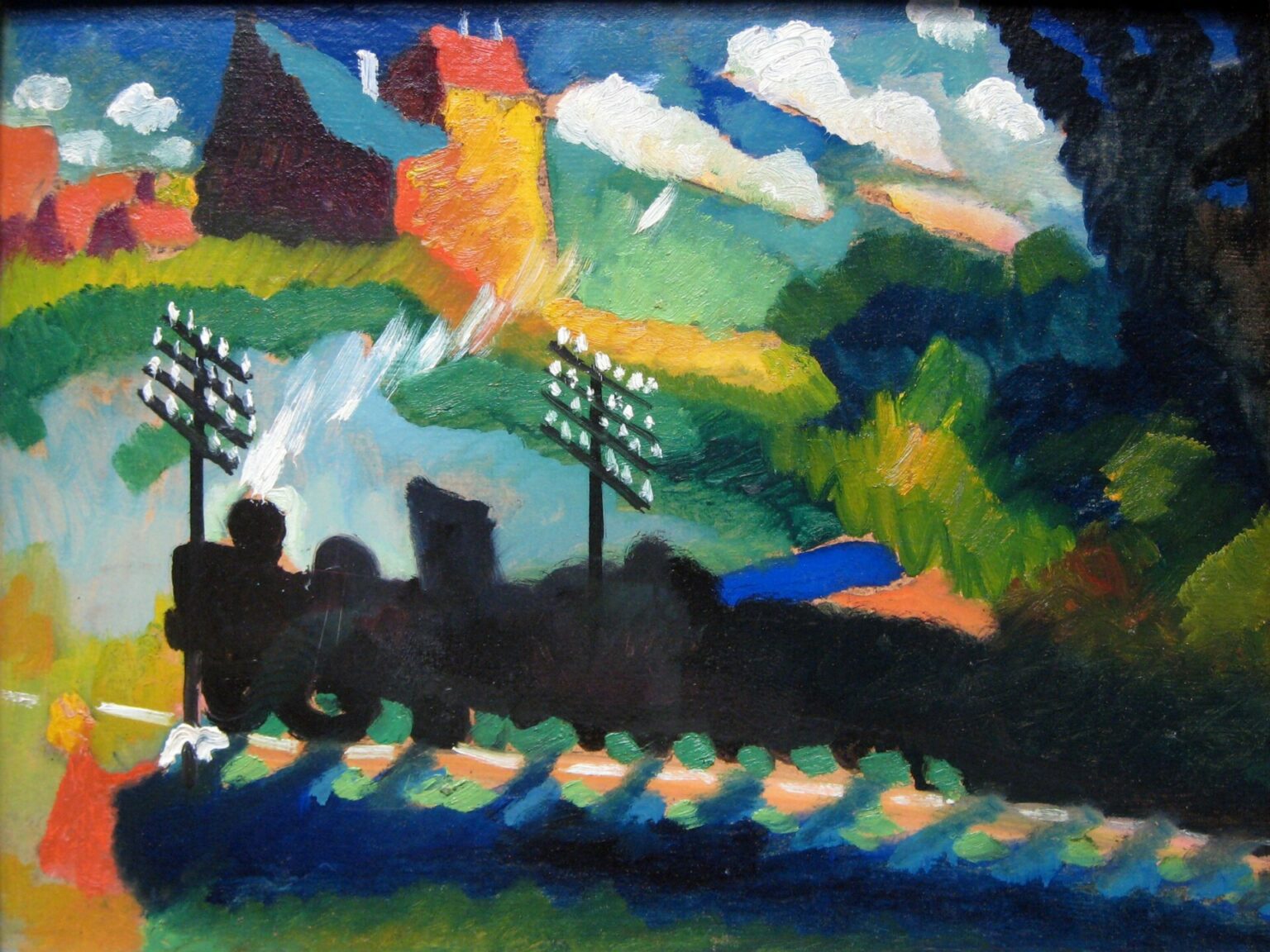 Kandinsky Murnau View with Railway and Castle (1909)