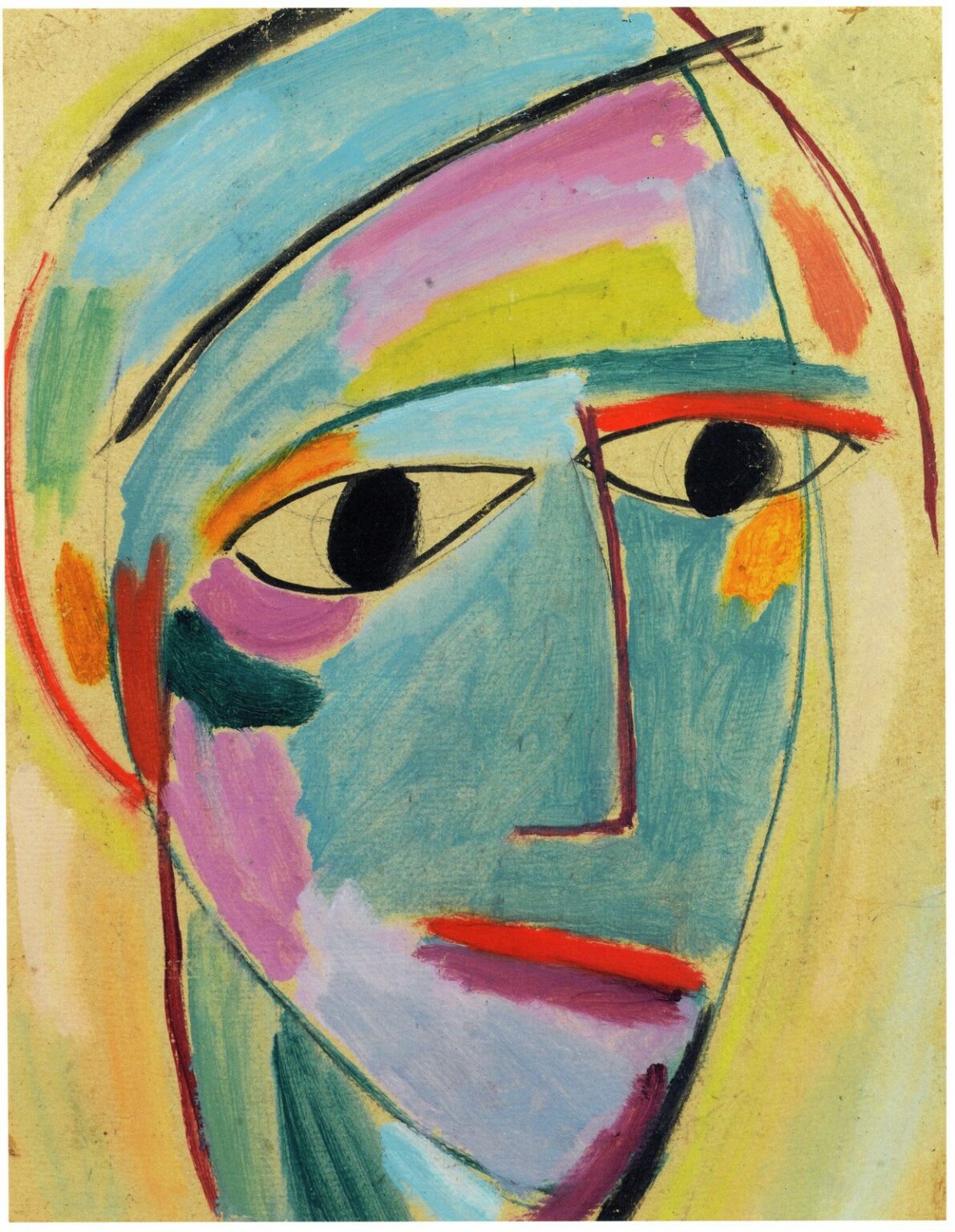 Jawlensky Mystischer Kopf-Dreiviertelprofil (1917)