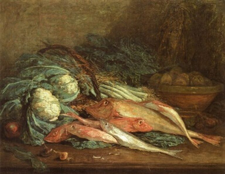 Boudin Nature morte aux légumes et aux poissons (c. 1853-56)