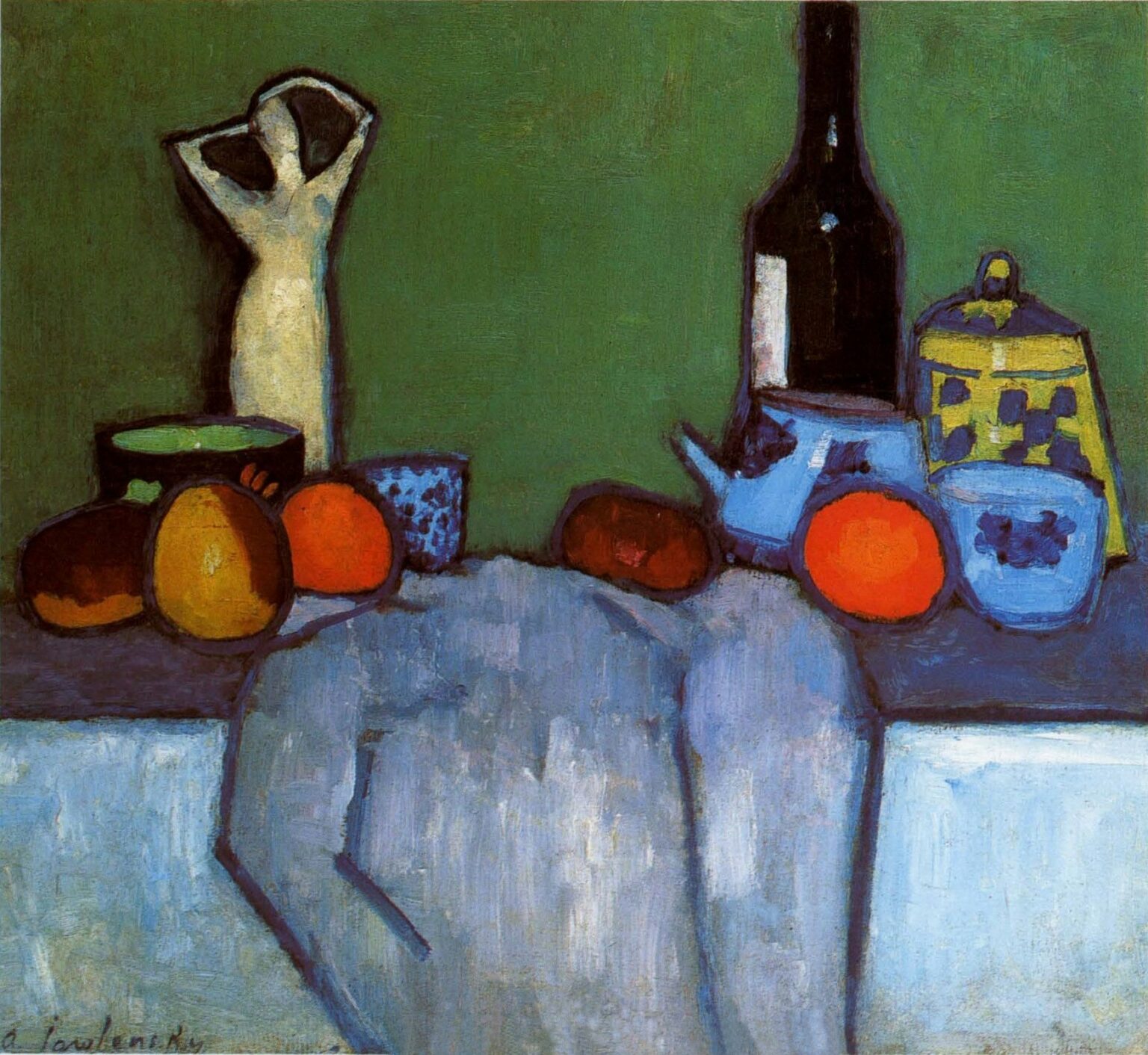 Jawlensky Nature morte avec bouteille