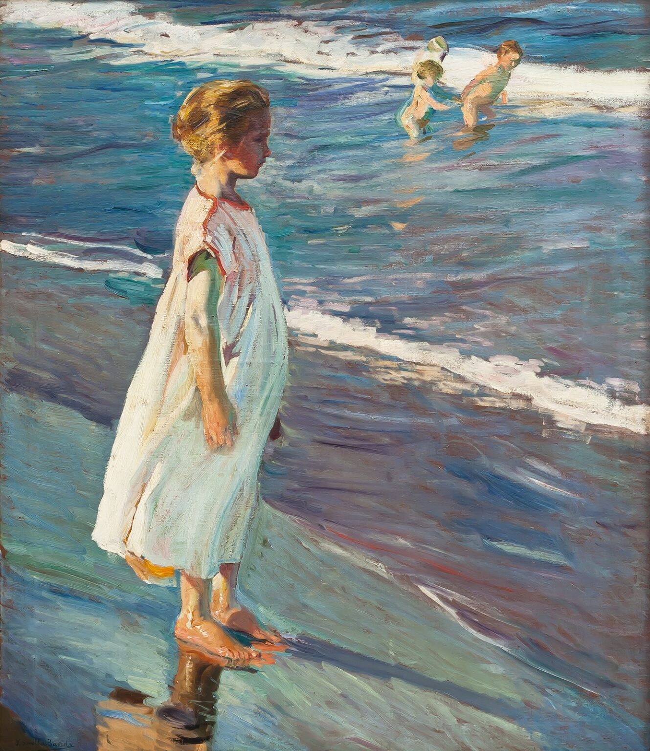 Sorolla Niña en la playa