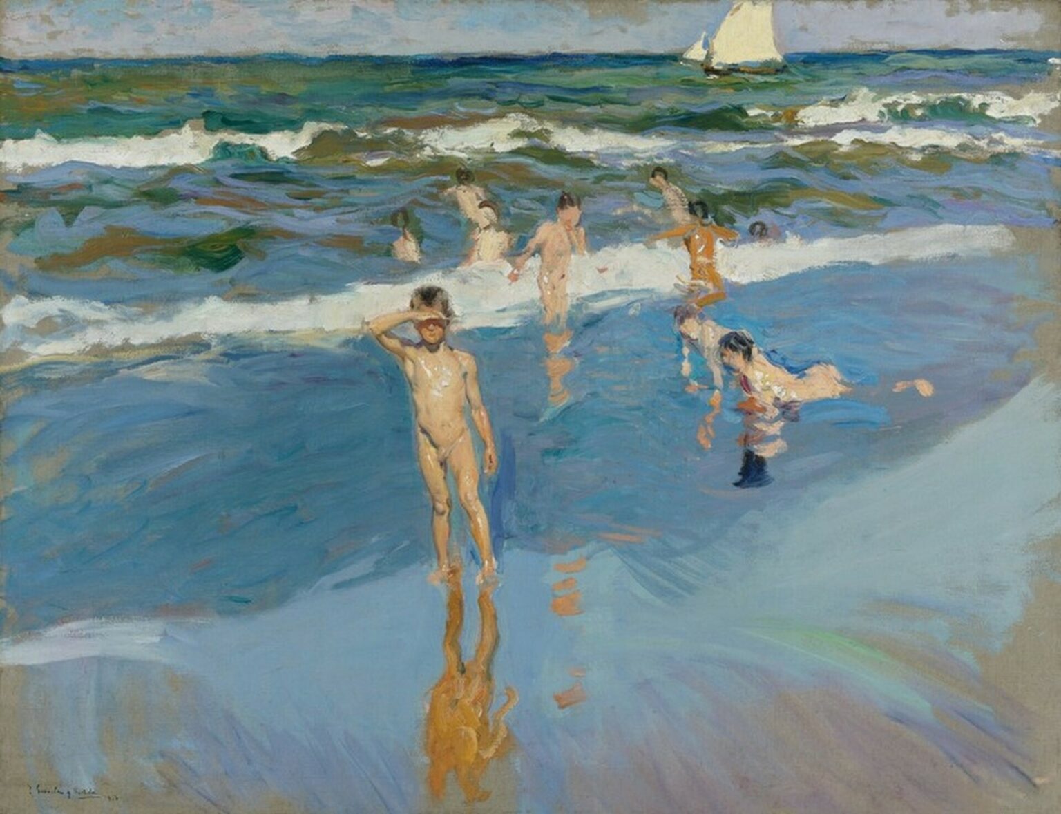 Sorolla Niños en el mar, Playa de Valencia (1908)