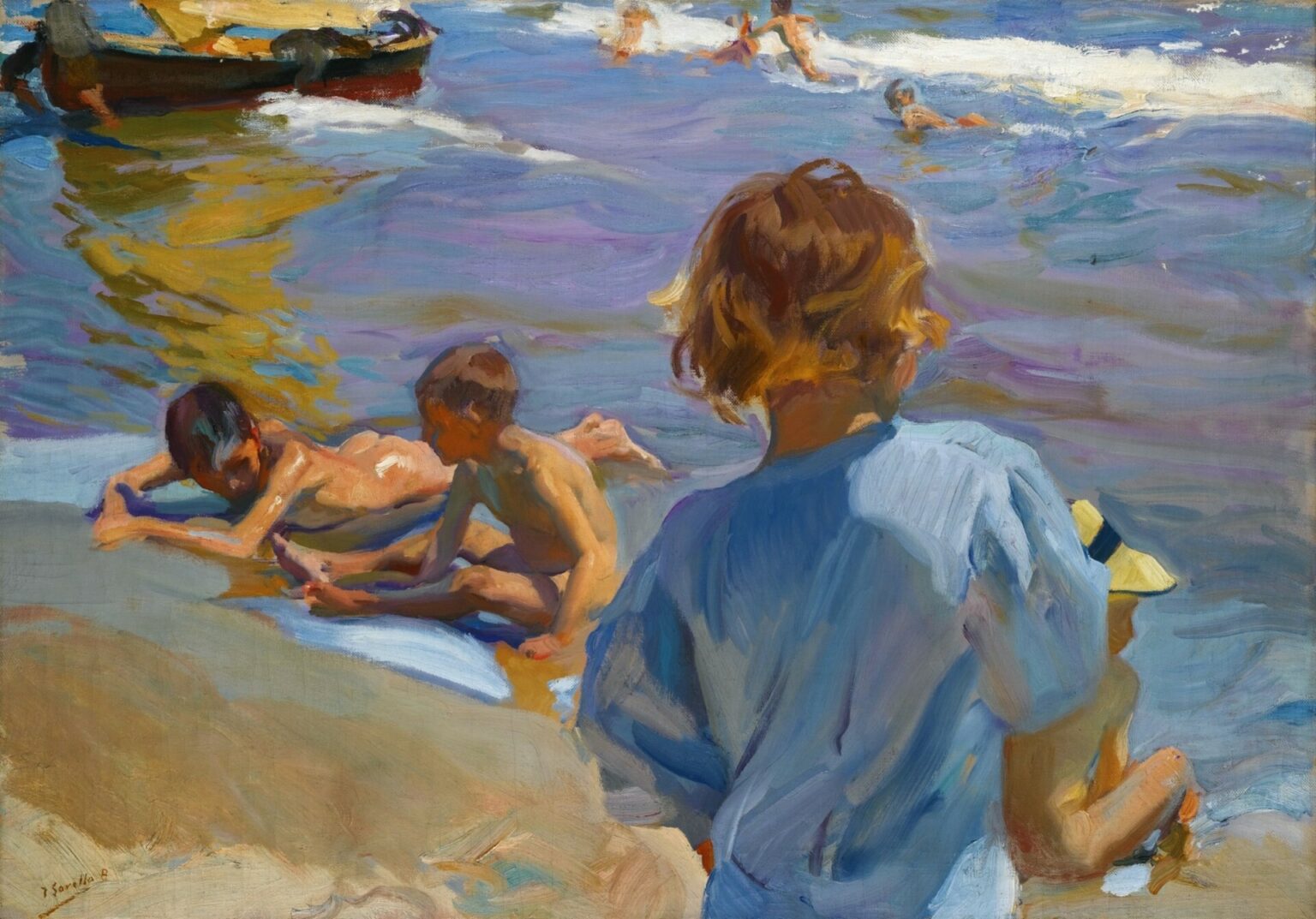 Sorolla Niños en la playa, Valencia (1916)