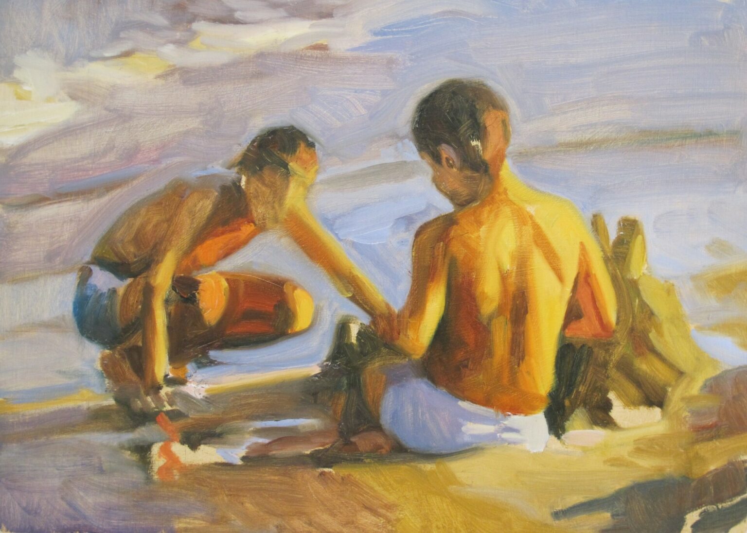 Sorolla Niños jugando en la playa
