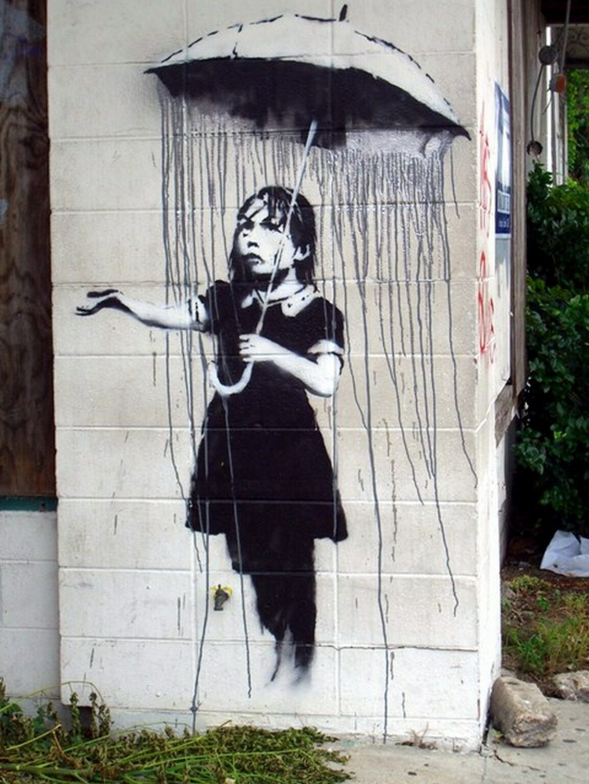 Banksy Nola (Gray rain)