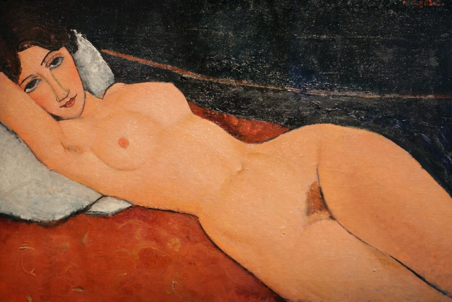 Modigliani Nu au cossin blanc