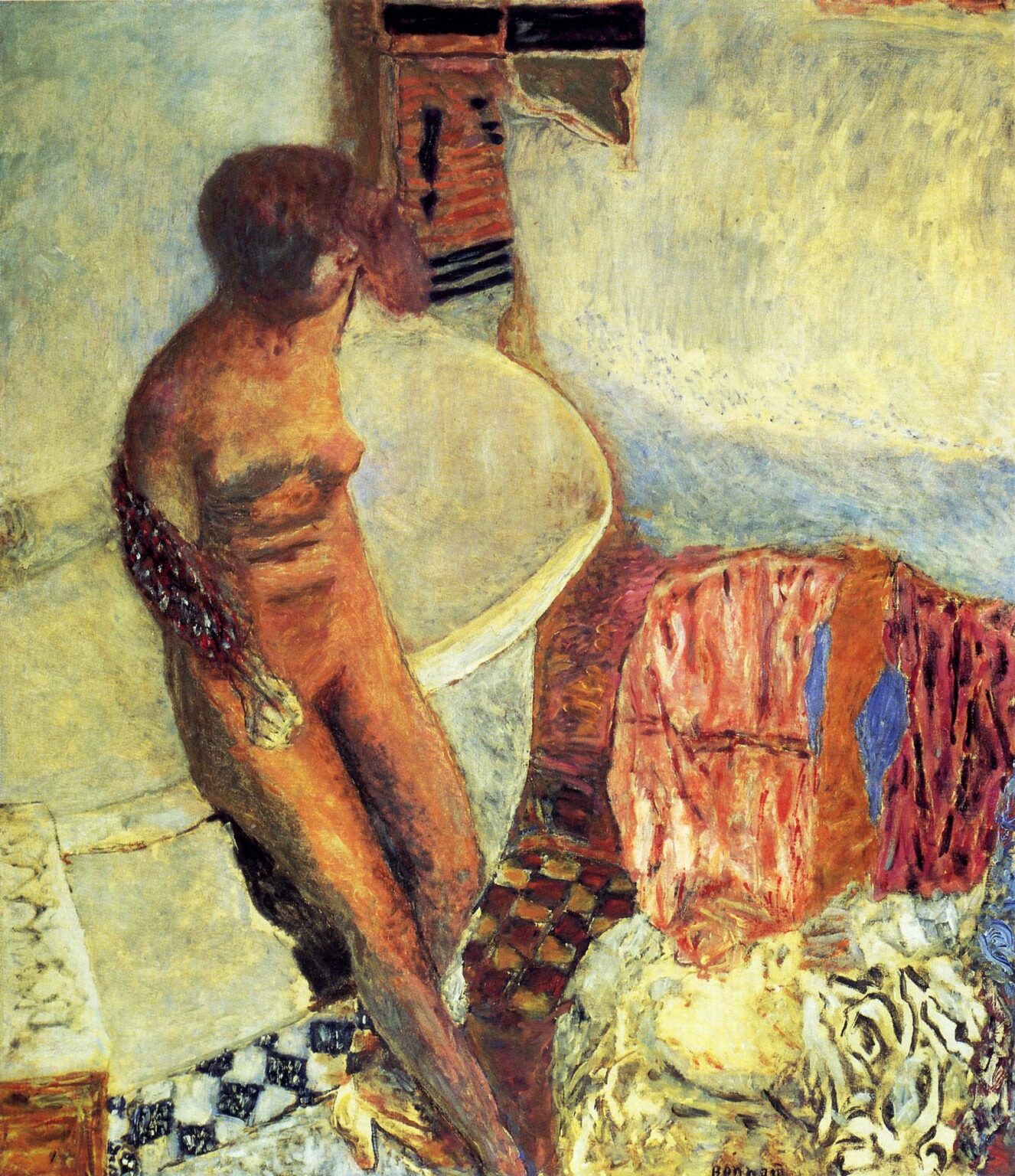 Bonnard Nude by the bath tub (1931)