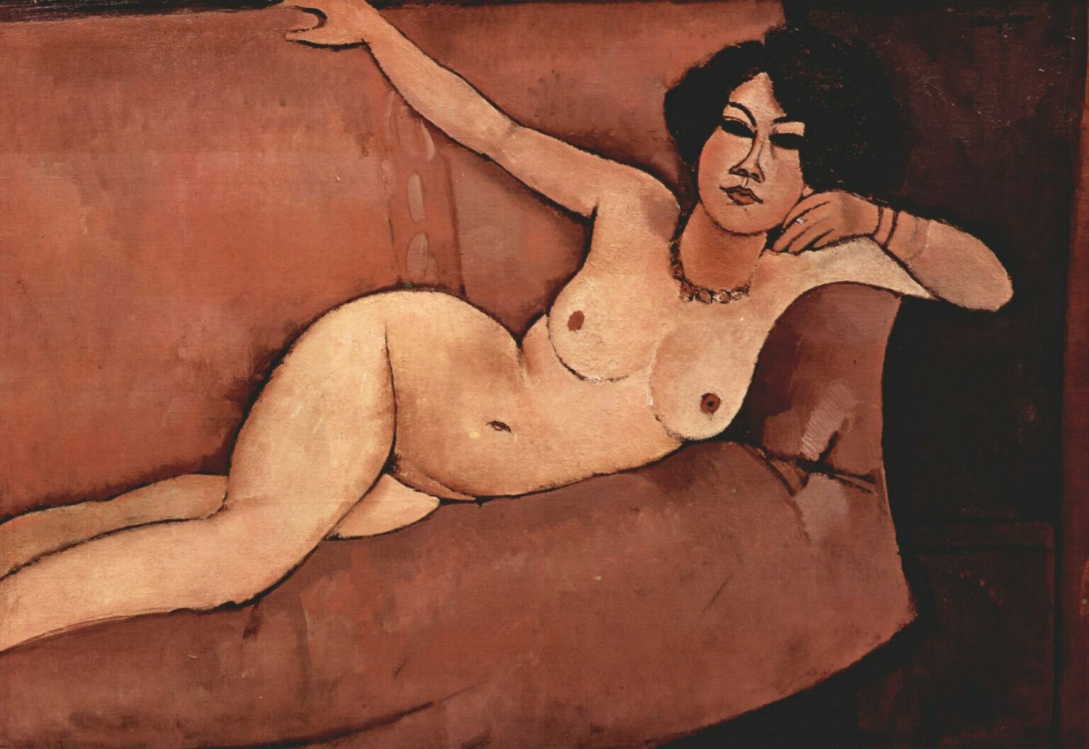 Modigliani Nude on sofa (Almaisa) (1916)