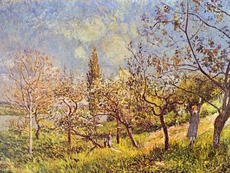 Sisley Obstgarten im Frühling