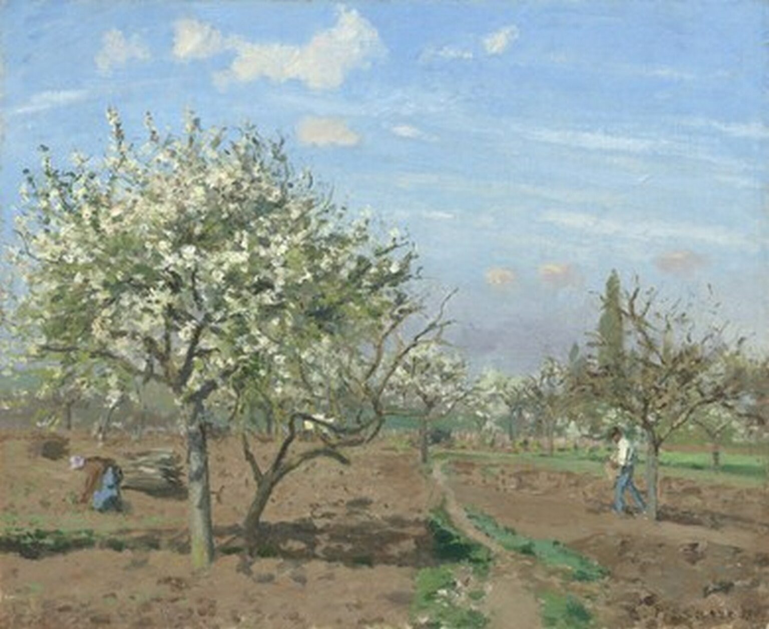 Pissarro Orchard in Bloom, Louveciennes (1872)