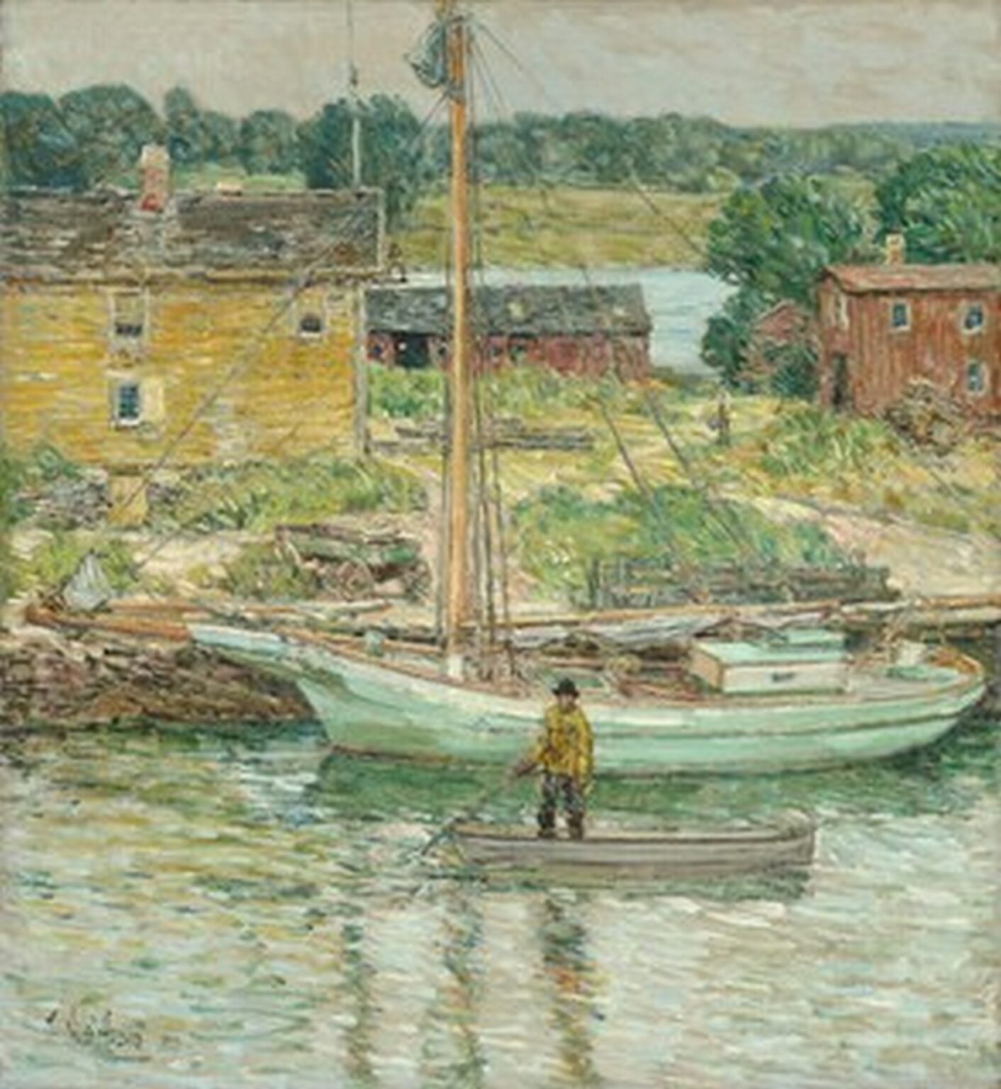 Hassam Oyster Sloop, Cos Cob (1902)