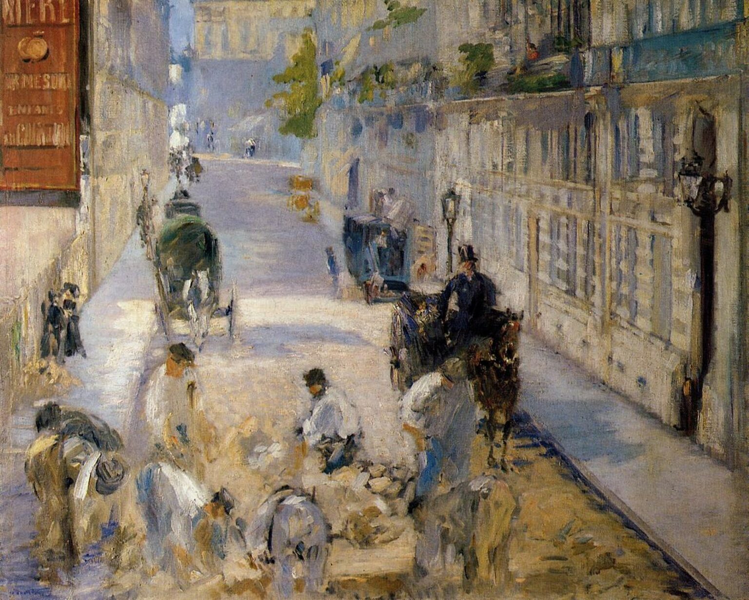 Manet Paveurs de la Rue Mosnier (1878)
